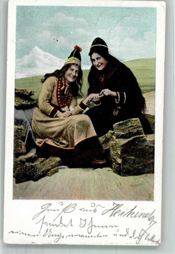 Frauen in Lappentracht Trachten Schweden 1898