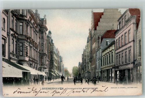 27568 W2850 Bremerhaven 1905 - Bürgermeister Smidtstraße Verlag Zedler & Vogel