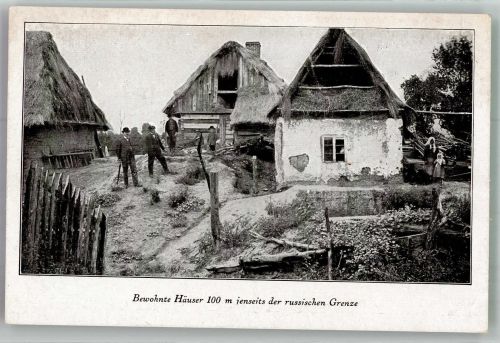 Lemberg Lwow Foto AK russische Grenze bewohnte Häuser