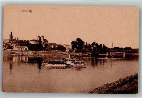 Litomerice Leitmeritz Foto AK Radddampfer