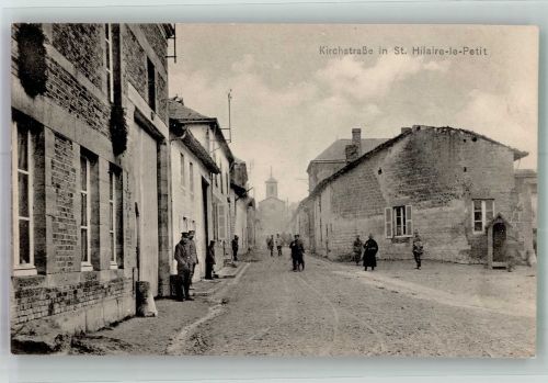 51490 Saint-Hilaire-le-Petit Gebrauchsspuren Kirchstrasse Uniform Feldpost WK I