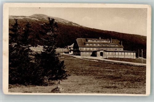 Spindlerbaude 1928 Gebrauchsspuren Hüttenstempel