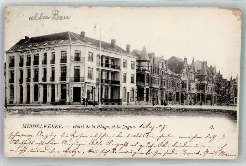 Middelkerke 1907 Gebrauchsspuren Hotel de la Plage