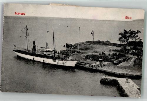 Lovrana Laurana 1917 Foto AK Hafen