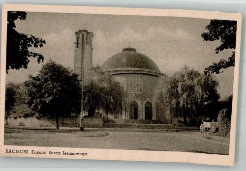 Ratibor Racibórz Foto AK Kirche Herz.Jesu