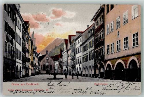 6800 Feldkirch 1905 Foto AK Marktstrasse