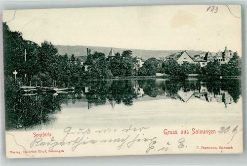 36433 O6200 Bad Salzungen - Seepforte Gruss Ruderboot