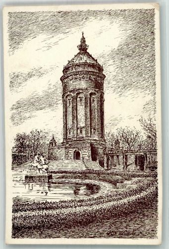 68159 W6800 Mannheim 1922 - Wasserturm