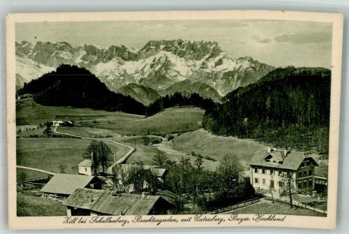 83471 W8240 Berchtesgaden Foto AK Zill Schollenberg Untersberg Kapelle