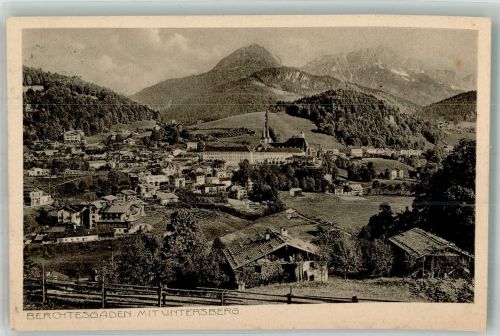 83471 W8240 Berchtesgaden 1913 Foto AK Untersberg Kirche Berge