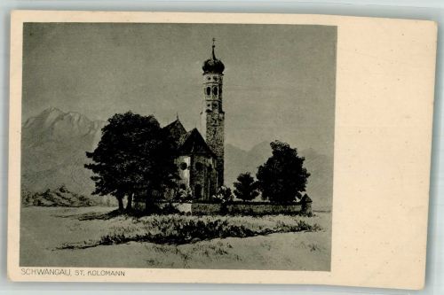 87645 W8959 Schwangau Foto AK St. Kolomann