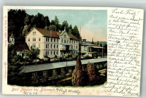 88400 W7950 Biberach an der Riß 1906 Lithographie Bad Jordan