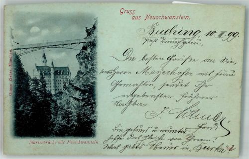 87645 W8959 Neuschwanstein 1899 - Marienbrücke Schloss