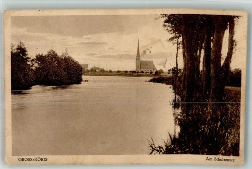 15746 O1604 Groß Köris Foto AK Am Schulzensee Kirche