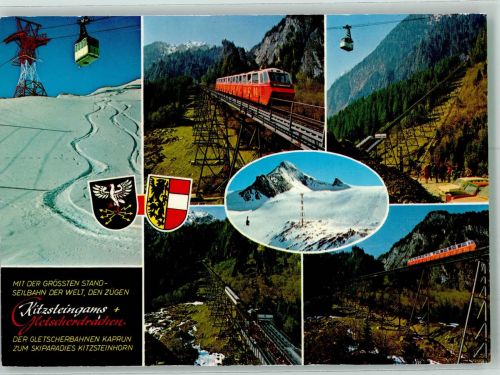 5710 Kaprun Foto AK Seilbahn Bergbahn Gletscherbahn