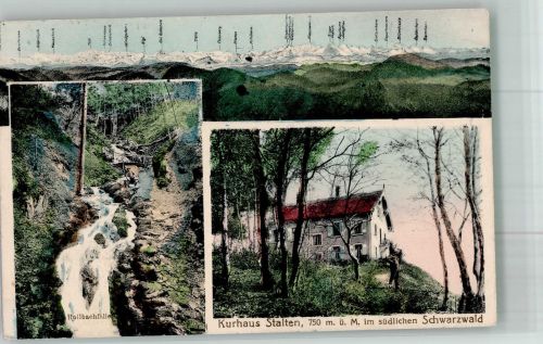 79585 W7853 Steinen , Kr Lörrach 1916 - Hollbachfälle Kurhaus Stalten Ort lt. Recherche