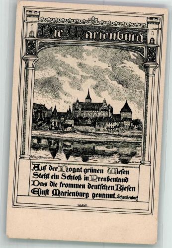 Marienburg Malbork Gebrauchsspuren Schloss Künstlerkarte
