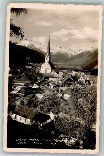 6460 Imst 1954 Foto AK Kirche