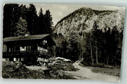 87642 W8959 Buching Foto AK Berggaststätte Schweizer Haus Gasthaus Bleckenau 1167 m Schlagstein Ort lt. Stempel