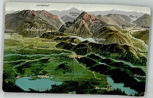 87629 W8958 Hopfen am See - Umgebung Füssen Alpsee Alatsee Säuling Schwangau