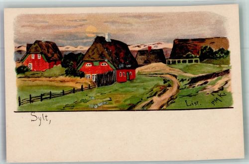 25992 W2282 List , Sylt Lithographie