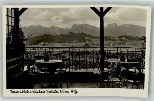 87637 W8959 Seeg Foto AK Weinhaus Seeleuten Terrasse Gasthaus