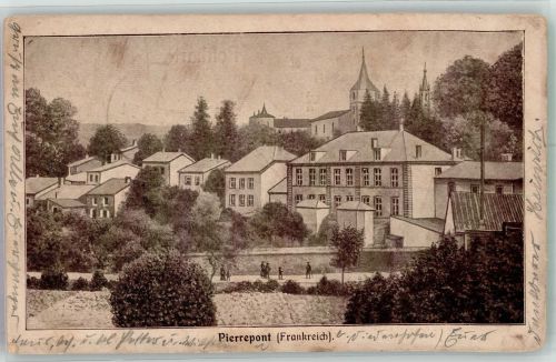 54620 Pierrepont 1916 Gebrauchsspuren Feldpost WK I 6.Inf.Div.