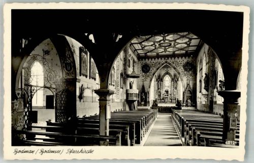 78351 W7762 Bodman Foto AK Pfarrkirche Inneres
