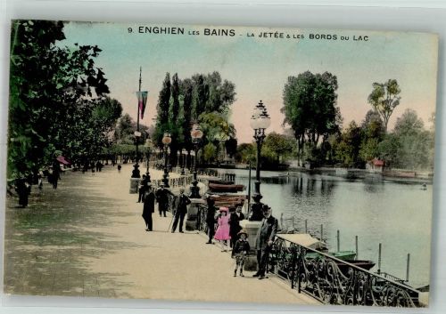 95880 Enghien-les-Bains 1914 Foto AK Bords du Lac
