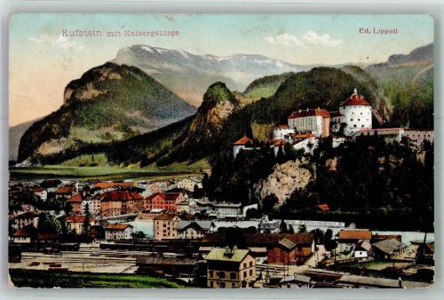 6330 Kufstein 1907 Foto AK Bahnhof Schloss