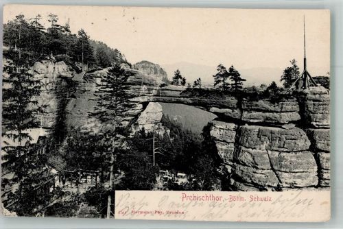 Hrensko Herrnskretschen 1905 Foto AK Prebischtor