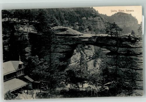 Hrensko Herrnskretschen Foto AK Gasthaus Prebischtor