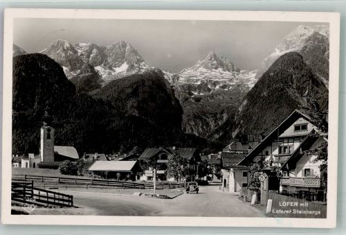 5090 Lofer 1954 Foto AK Auto Kirche