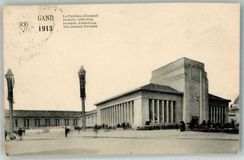 Gand Gent Foto AK Welt- Ausstellung 1913 Deutscher Pavillon