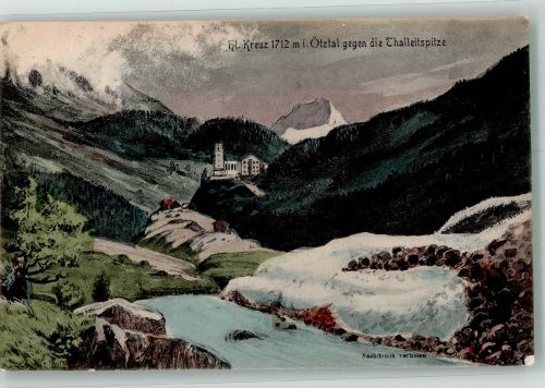 6450 Sölden Foto AK Kirche Hl. Kreuz Ötztal