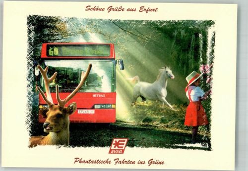 99084 O5000 Erfurt - EVAG Bus Reisen Kind Pferd Hirsch