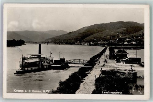 3500 Krems an der Donau 1042 Foto AK Hafen Landungsplatz