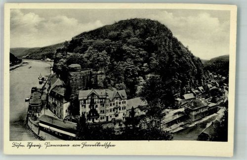 Hrensko Herrnskretschen Foto AK Hotel Panorama