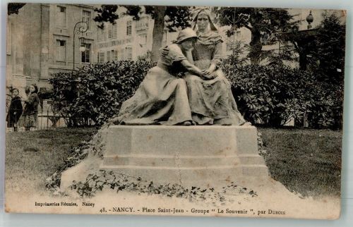 54000 Nancy 1915 Foto AK Denkmal Le Souvenir Feldpost WK I 14. Inf.Div.