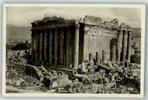 Baalbek Foto AK Denkmal Bacchus Tempel