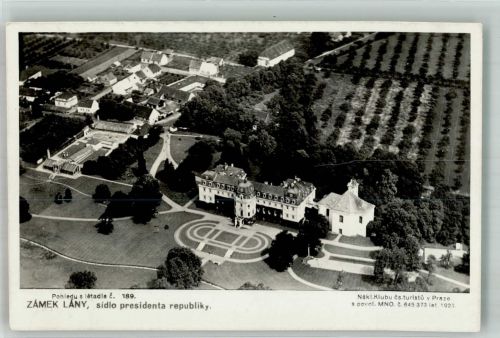 Lany u Libice nad Doubravou 1937 Foto AK Fliegeraufnahme Libitz a.d. DoubrawaS chloss Lany Sommersitz des Präsidenten