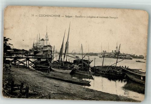 Saigon Gebrauchsspuren Hafen Kriegsschiffe