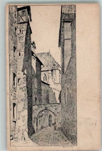 W3500 Kassel , Hess Kettengasse hinter dem Renthof Ubbelohde, O. 1933 Gebrauchsspuren