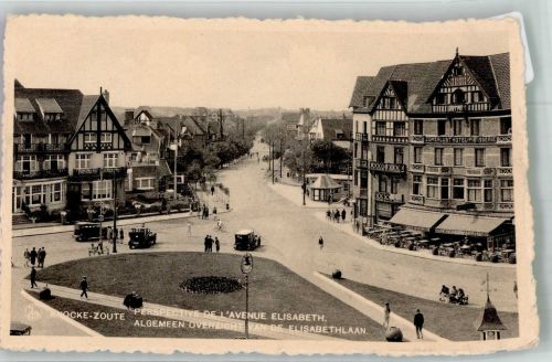 Knocke 1937 Foto AK Auto Hotel Avenue Elisabeth