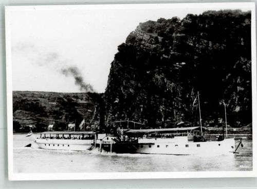 Raddampfer Prinz Heinrich bei der Loreley Rheinschiff Foto AK