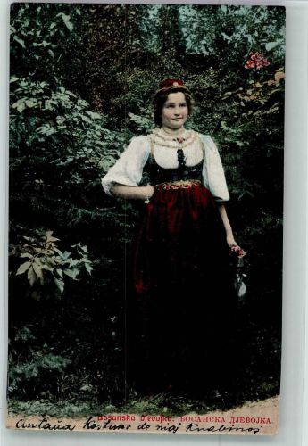 Frau in Tracht Trachten Slowenien 1924
