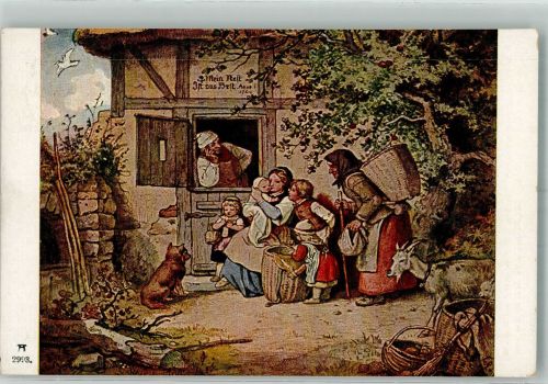 Mein Nest ist das Best F.A. Ackermanns Kunstverlag Serie 291 Nr. 2993 Richter, L. 1917 Künstlerkarte