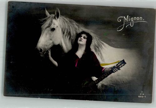 Frau m. Pferd u. Gitarre PH 4419-1 Mignon 1922