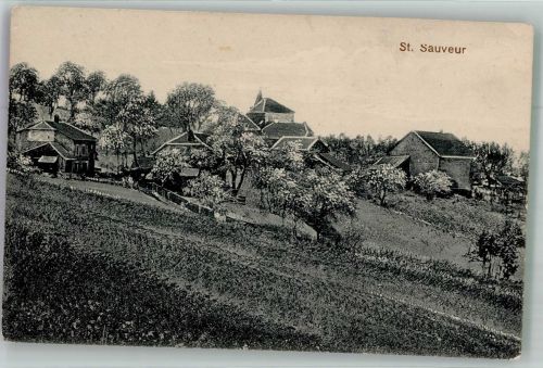 70300 Saint-Sauveur Foto AK Feldpost WK I Rekr. Bat. 21