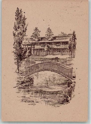 W3000 Hannover Exportmesse 1947 Gartenkaffee Entwurf Architekt Oesterlen Gewerbeausstellung Sonderstempel
